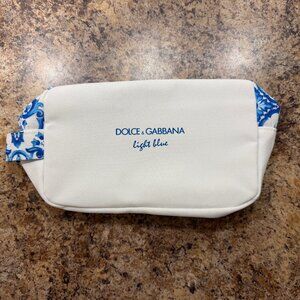 DOLCE & GABBANA Light Blue Toiletry Bag Cosmetic Makeup Pouch NWOT